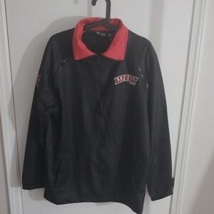 Men's Black and Red " Warm Up Jacket